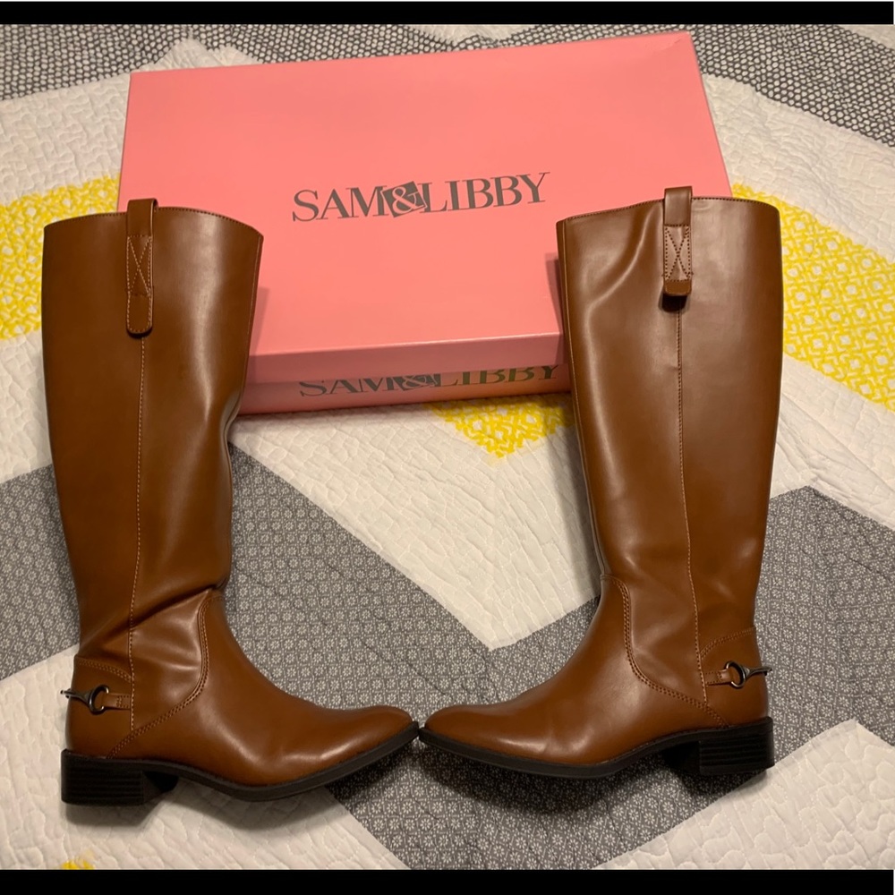 Sam & Libby Perry Riding Boot Cognac Size 6